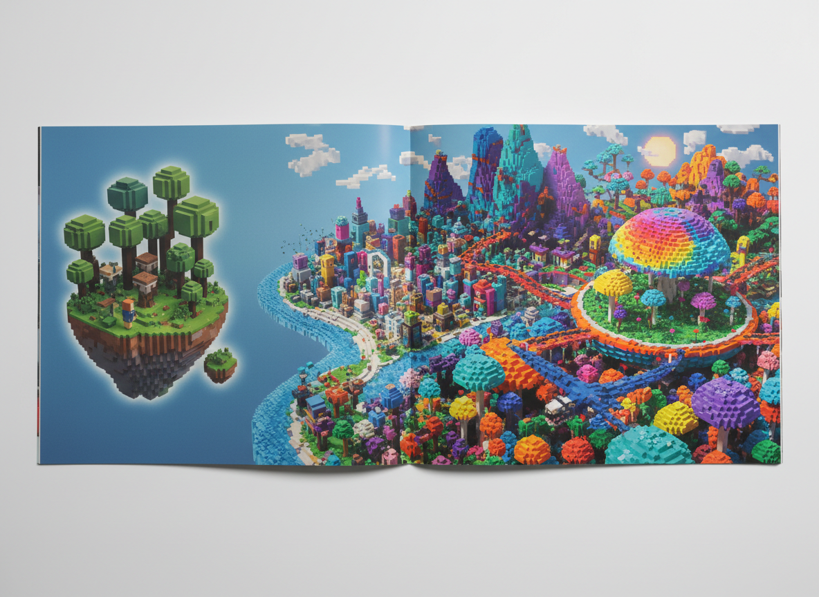 Editorial historical illustration for Minecraft history